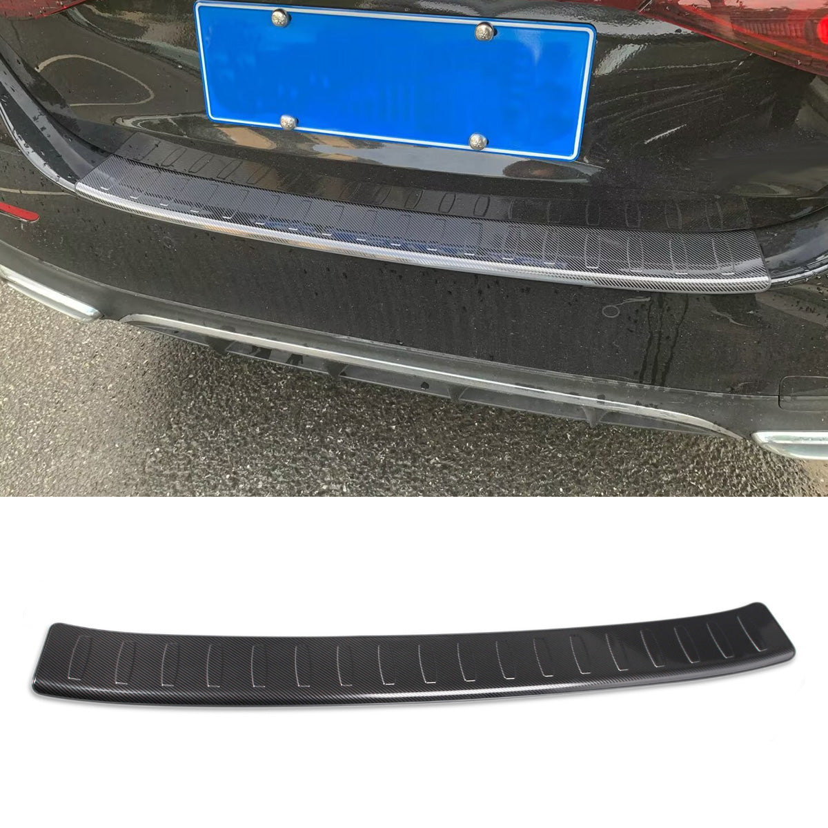 Fit Mercedes-Benz Eclass E-Class 2023 2024 2025 W214 E200 E300 E450 Rear Outside Bumper Sill Plate Guard Trim