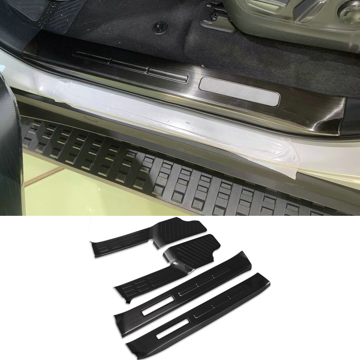 Fit for Lexus New GX GX550 Inside Door Sill Scuff Plate Guard Cover Trims Stainless Steel