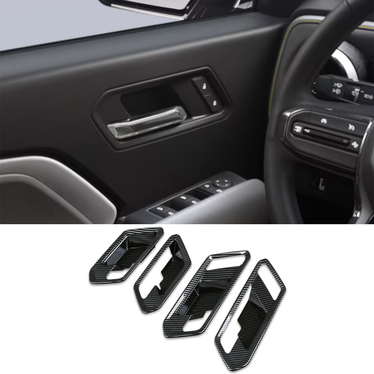 Fit for Chevrolet Chevy New Colorado Z71/Trail Boss/LT/WT 2024 2025 Interior Door Handle Bowl Panel Cover Trims