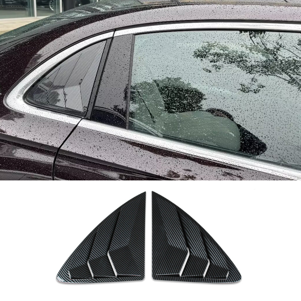 Fit for Mercedes-Benz E-Class W214 E200 E300 E450 2023 2024 2025 Rear Triangle Blind Window Dachspoiler Cover Trim Carbon Fiber Pattern