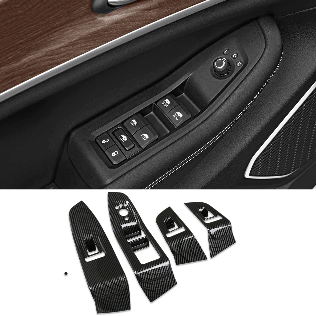 Fit for Jeep New Grand Cherokee 2024 2025 Interior Window Switch Console Panel Trims
