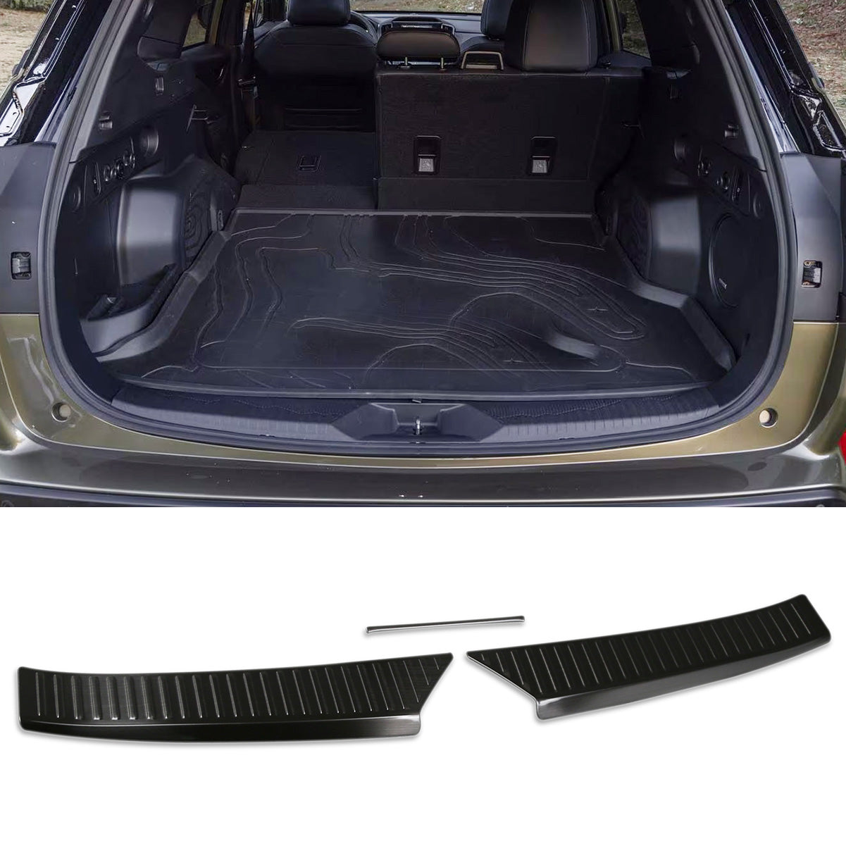 Fit for Subaru New Forester 2025 Rear Inside Bumper Sill Plate Guard Cover Trim Stainless Steel