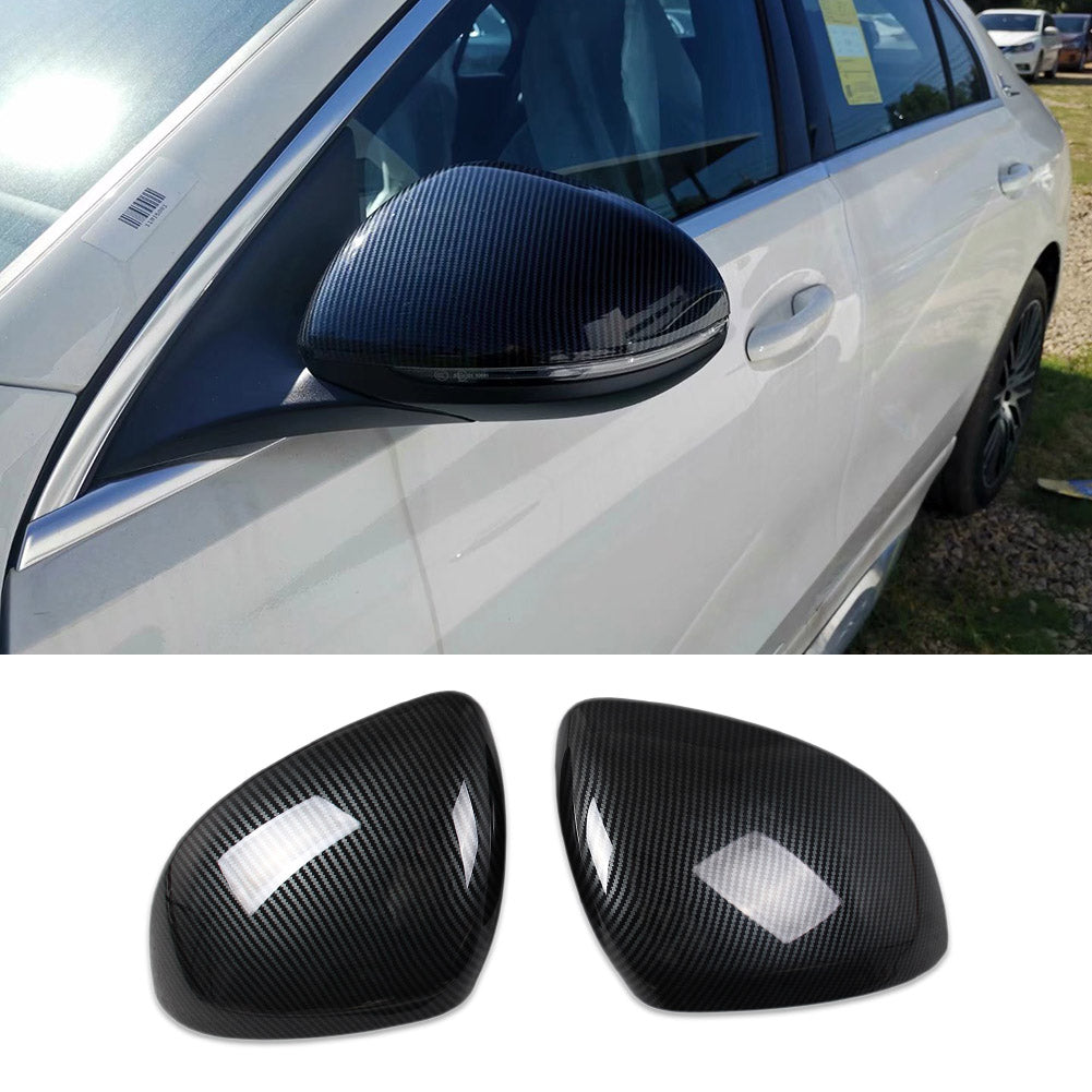 For Mercedes-Benz E-Class W214 E200 E300 E450 2023 2024 2025 Rear View Mirror Guard Cover Trims ABS
