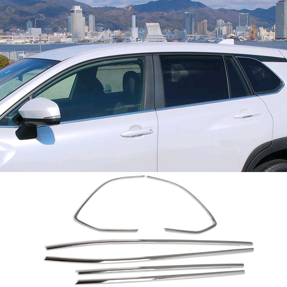 Fit for Toyota Corolla Cross 2022 2023 2024 Lower Windows Frame Sill Molding Cover Trims Stainless Steel