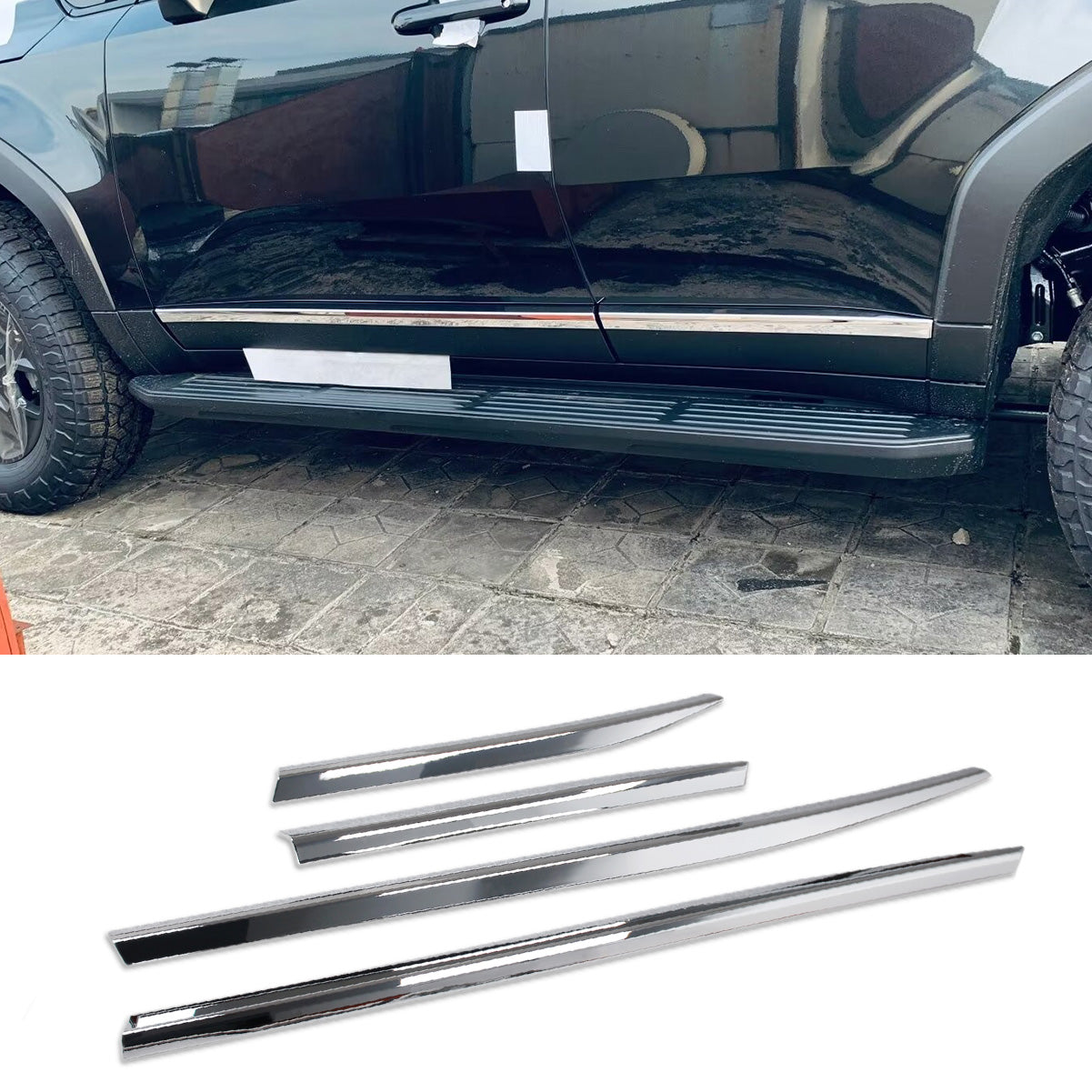 Fit for Lexus New GX GX550 / Toyota Land Cruise LC250 2024 2025 2026 Door Body Side Skirt Molding Cover Trims ABS