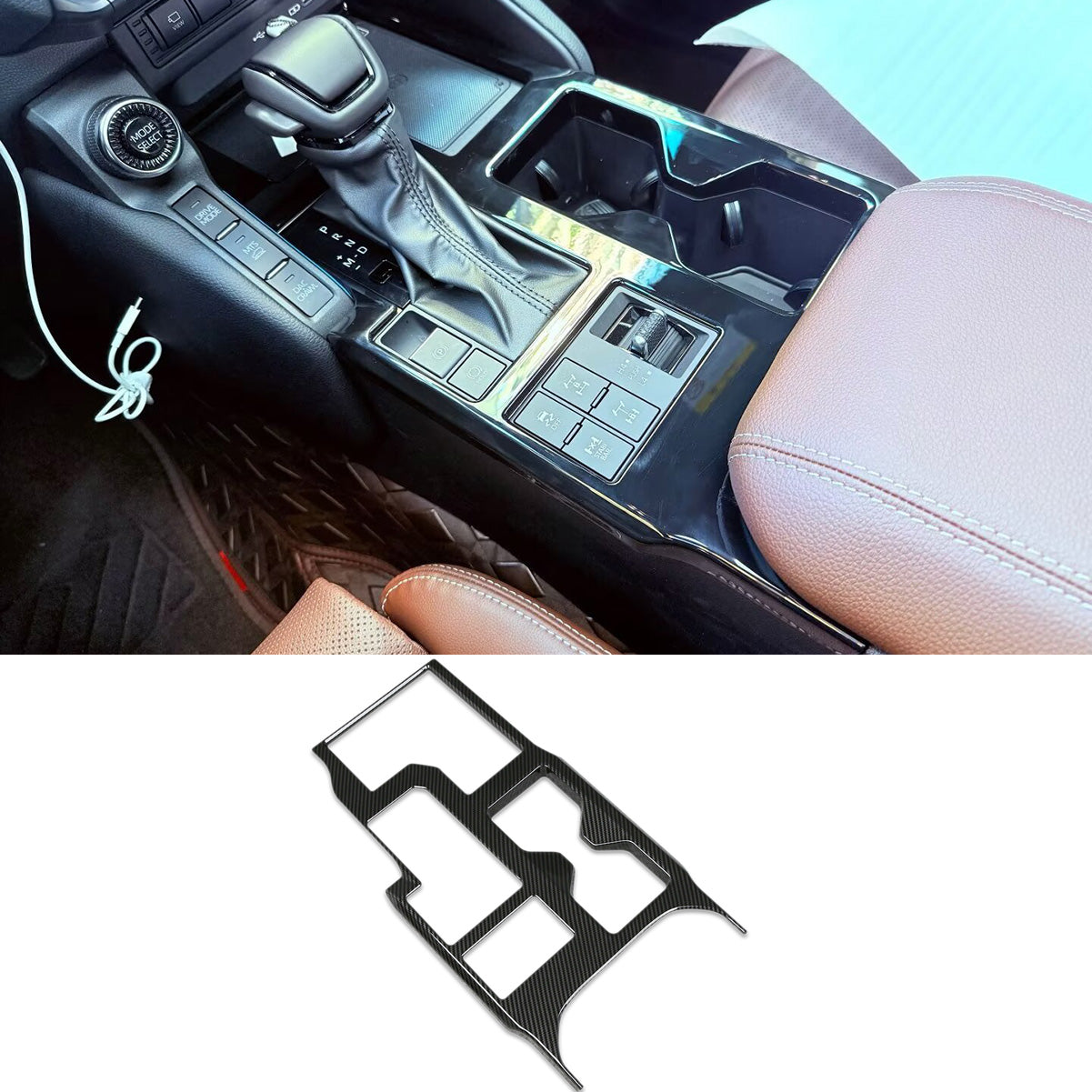 Fit for Toyota New Land Cruiser LC250 2024 2025 2026 Gear Shift Knob Console Panel Cover Trim