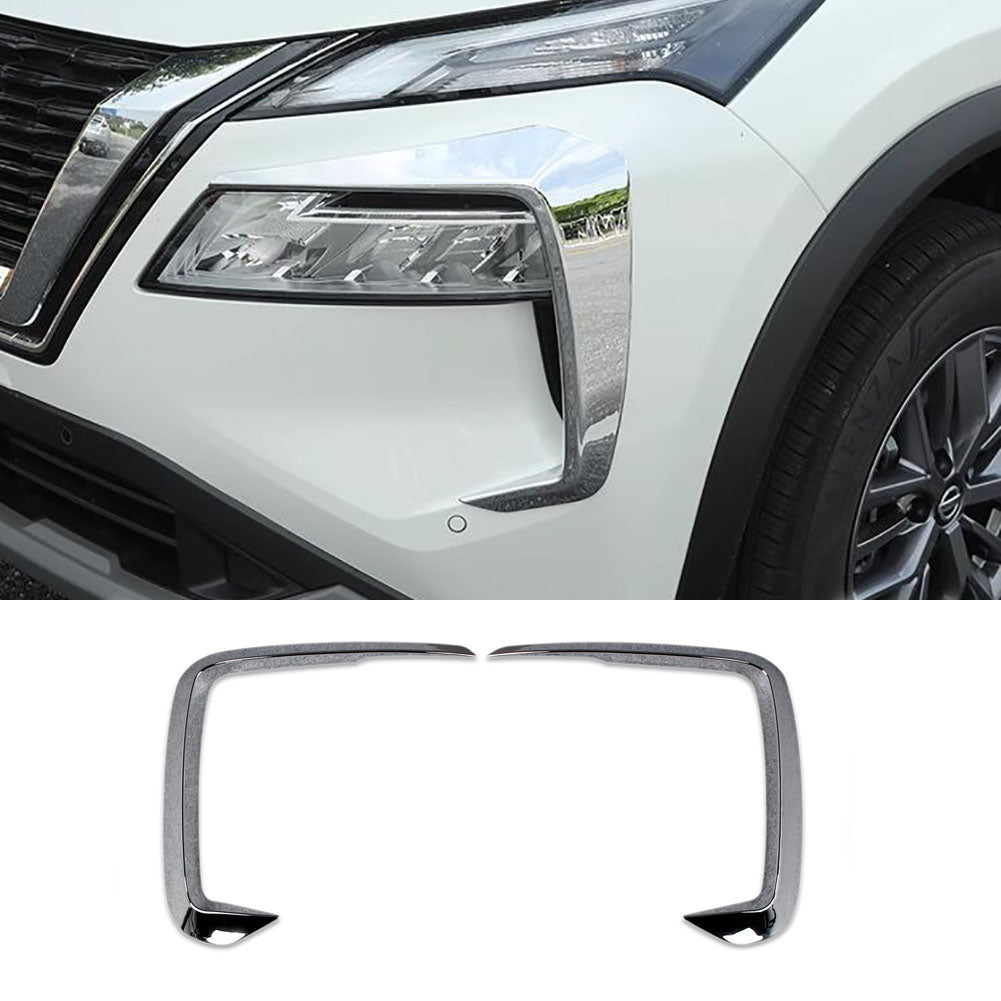 Fit for Nissan Rogue 2021 2022 2023 Front Fog Light Side Fender Vent Air Outlet Bezel Cover Trims