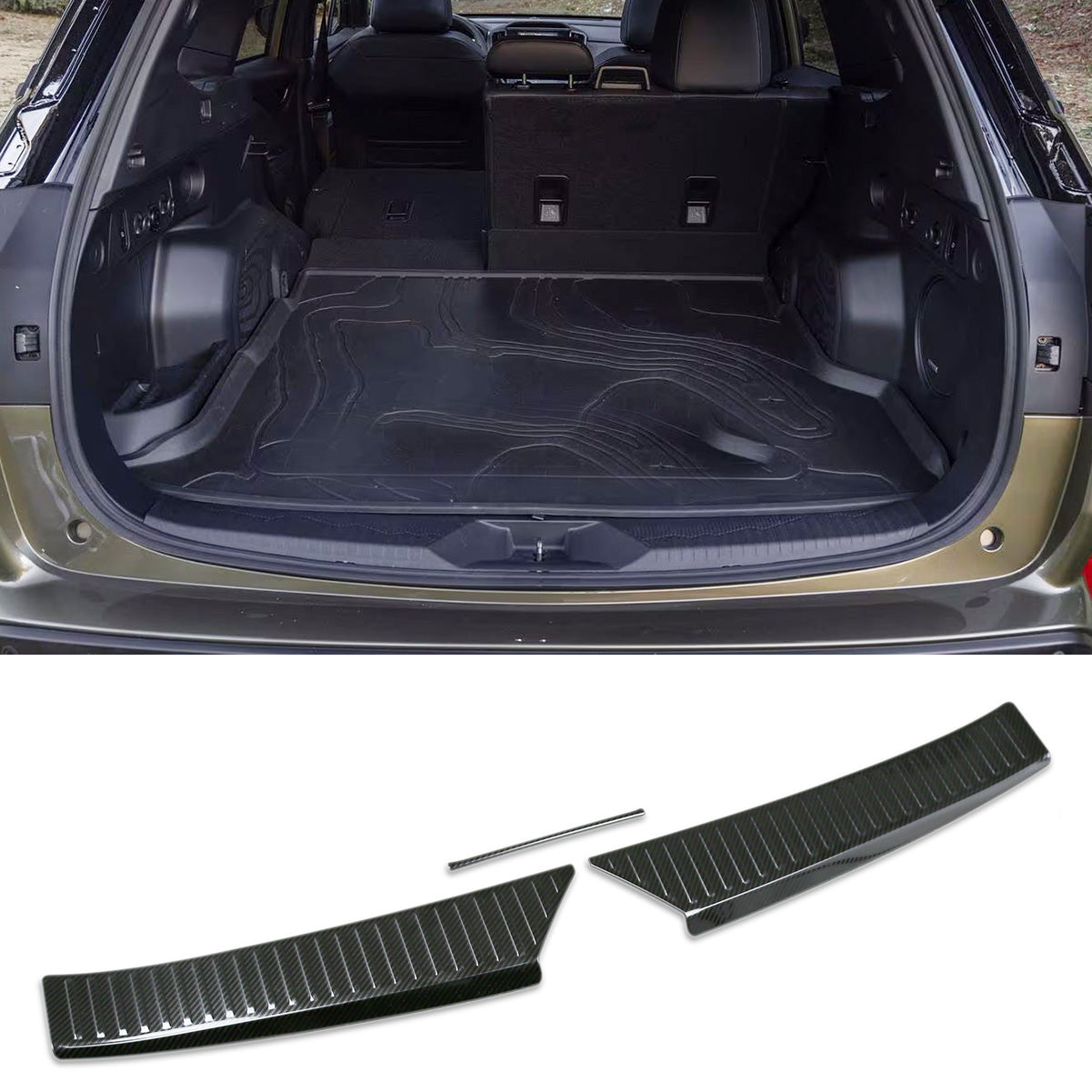 Fit for Subaru New Forester 2025 Rear Inside Bumper Sill Plate Guard Cover Trim Stainless Steel