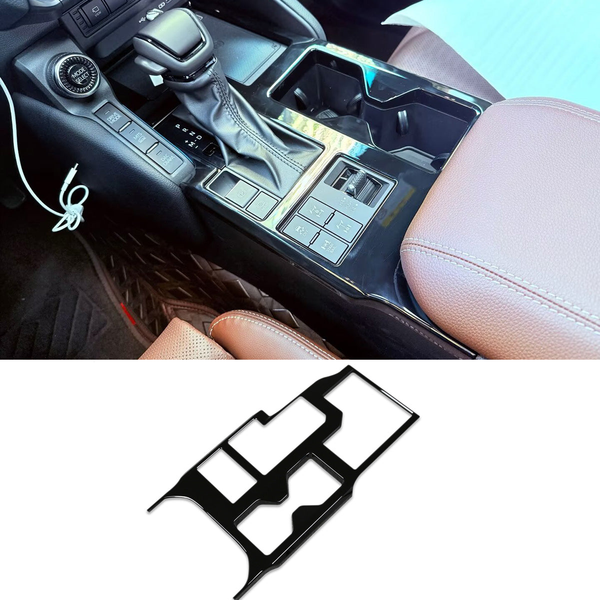 Fit for Toyota New Land Cruiser LC250 2024 2025 2026 Gear Shift Knob Console Panel Cover Trim