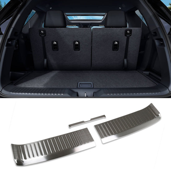 Fit for Honda Pilot 2025 2026 Rear Inside Bumper Sill Plate Guard Cover Trim - Stainless Steel