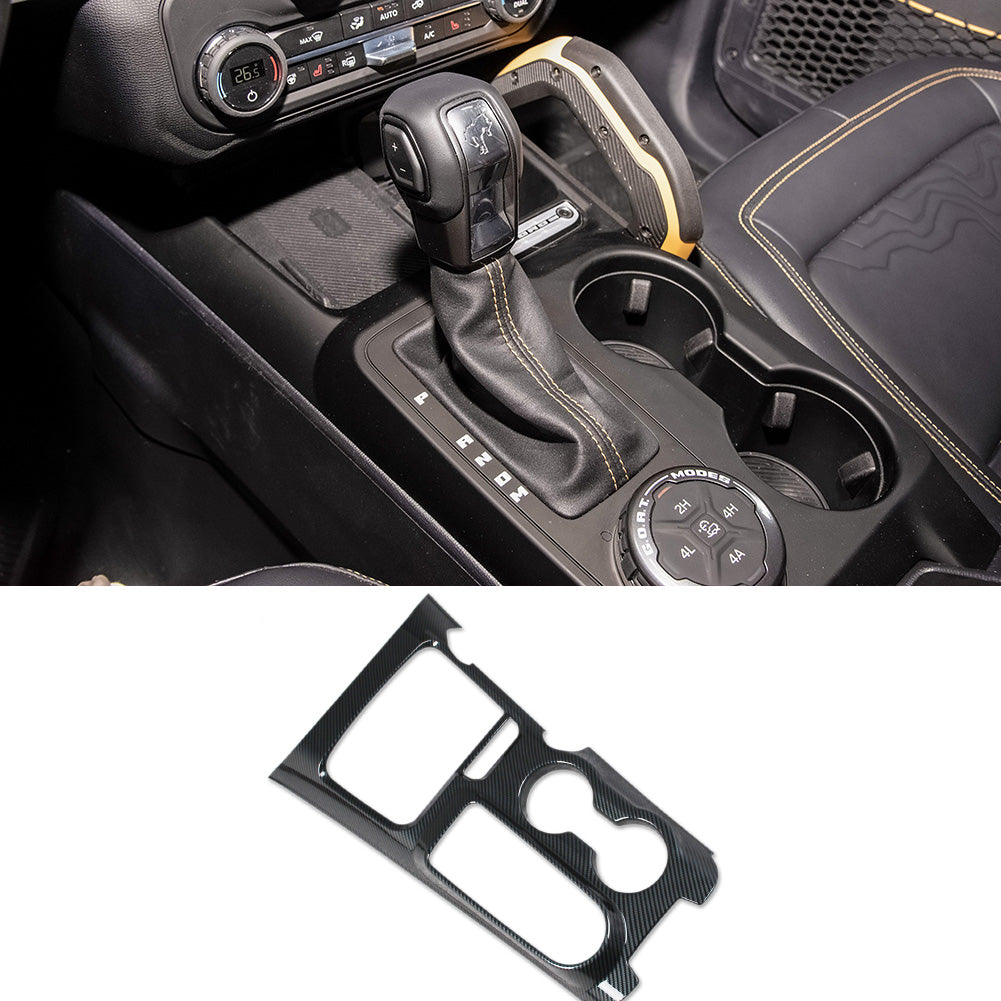 Fit for Ford Bronco 2023 2024 2025 Front Center Console Dashboard Panel Trim Carbon Fiber Pattern