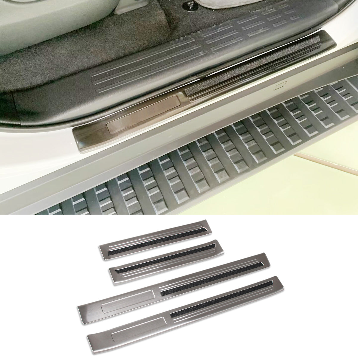 Fit for Lexus New GX GX550 / Toyota Land Cruise LC250 2024 2025 2026 Outside Door Sill Scuff Plate Guard Cover Trims Stainless Steel