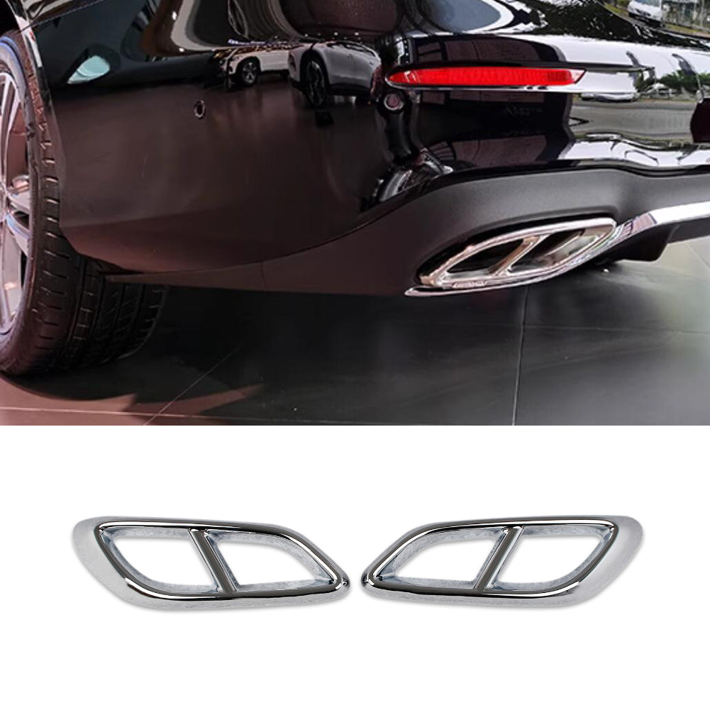 Fit  for Mercedes-Benz E-Class W214 E200 E300 E450 2023 2024 2025 Exhaust Muffler Pipe Tip Modling Cover Trims