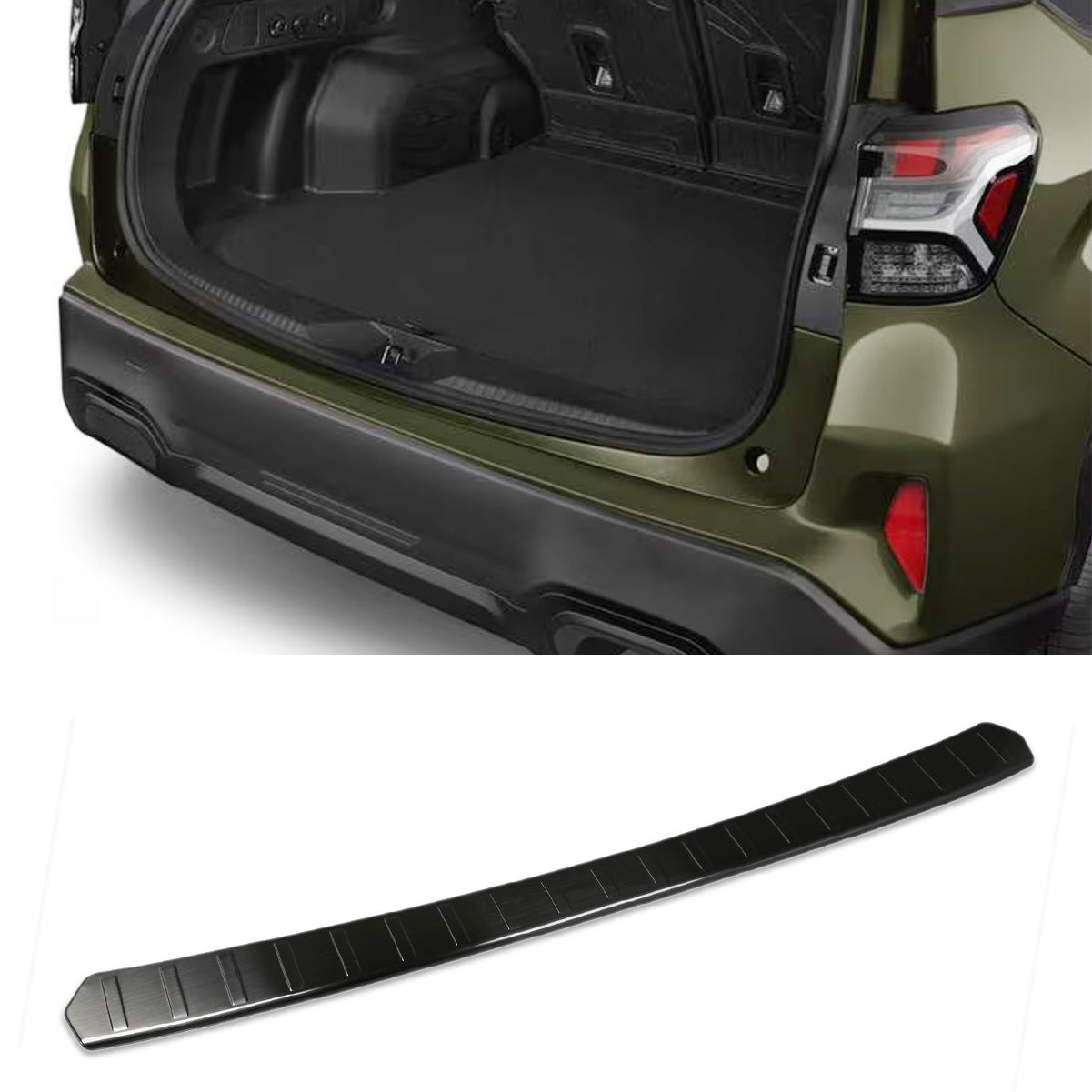 Fit for Subaru New Forester 2025 Rear Outside Bumper Sill Plate Guard Cover Trim Stainless Steel