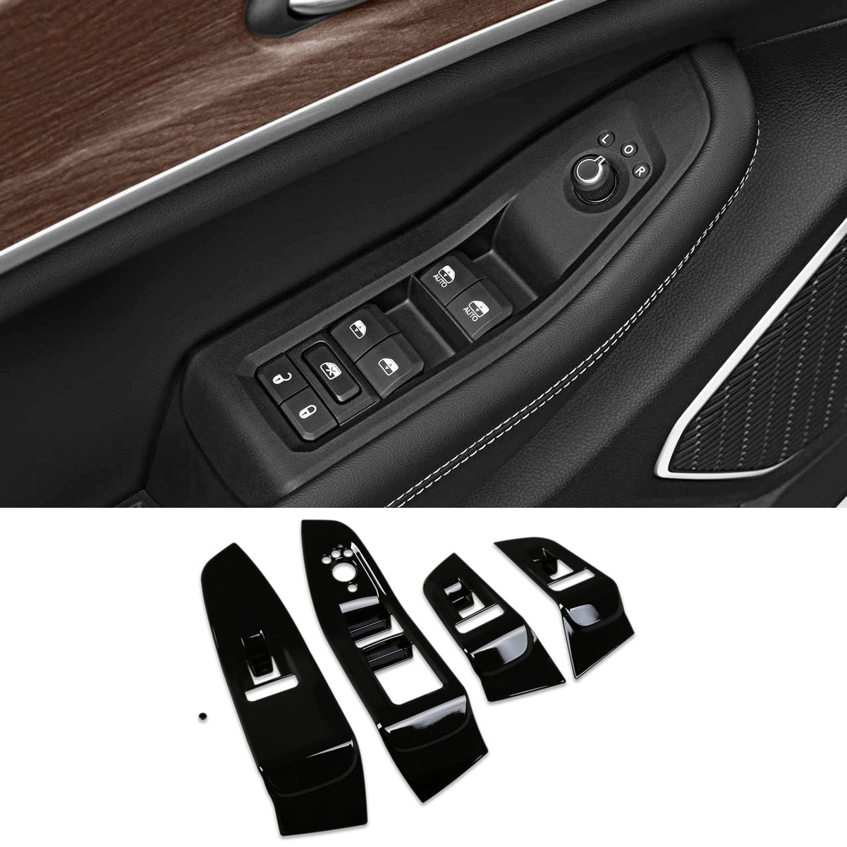 Fit for Jeep New Grand Cherokee 2024 2025 Interior Window Switch Console Panel Trims