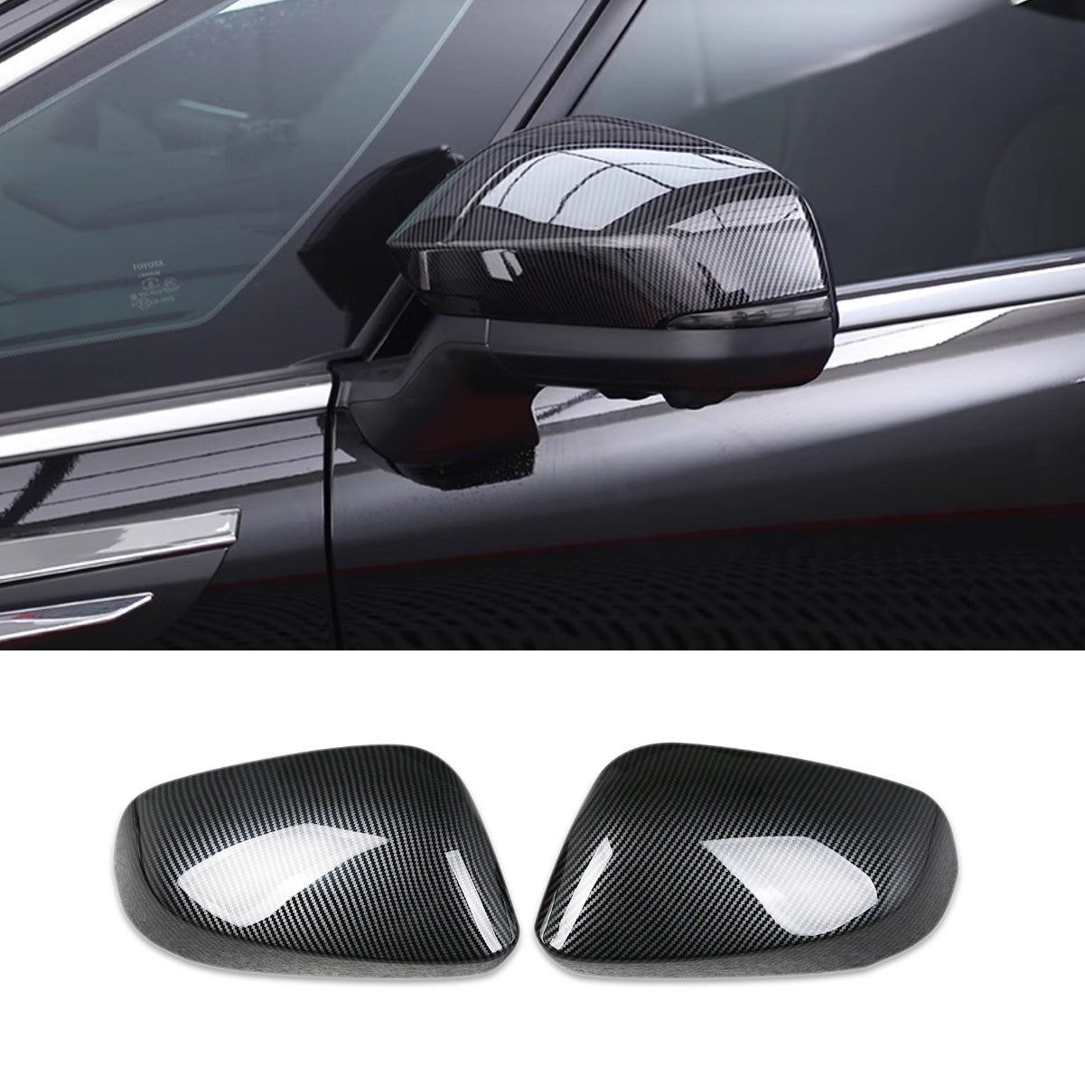 Fit for Toyota New Tacoma 2024 2025 2026 / 4Runner 2025 2026 Rear View Mirror Side Molding Guard Cover Trims ABS