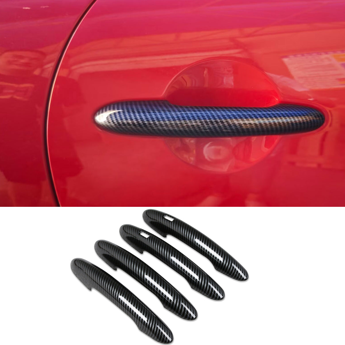 Fit for 2025 2026 New MINI Cooper/MINI Cooper S Door Handle Cover Trims Carbon Fiber Black (for 4 Door Model)