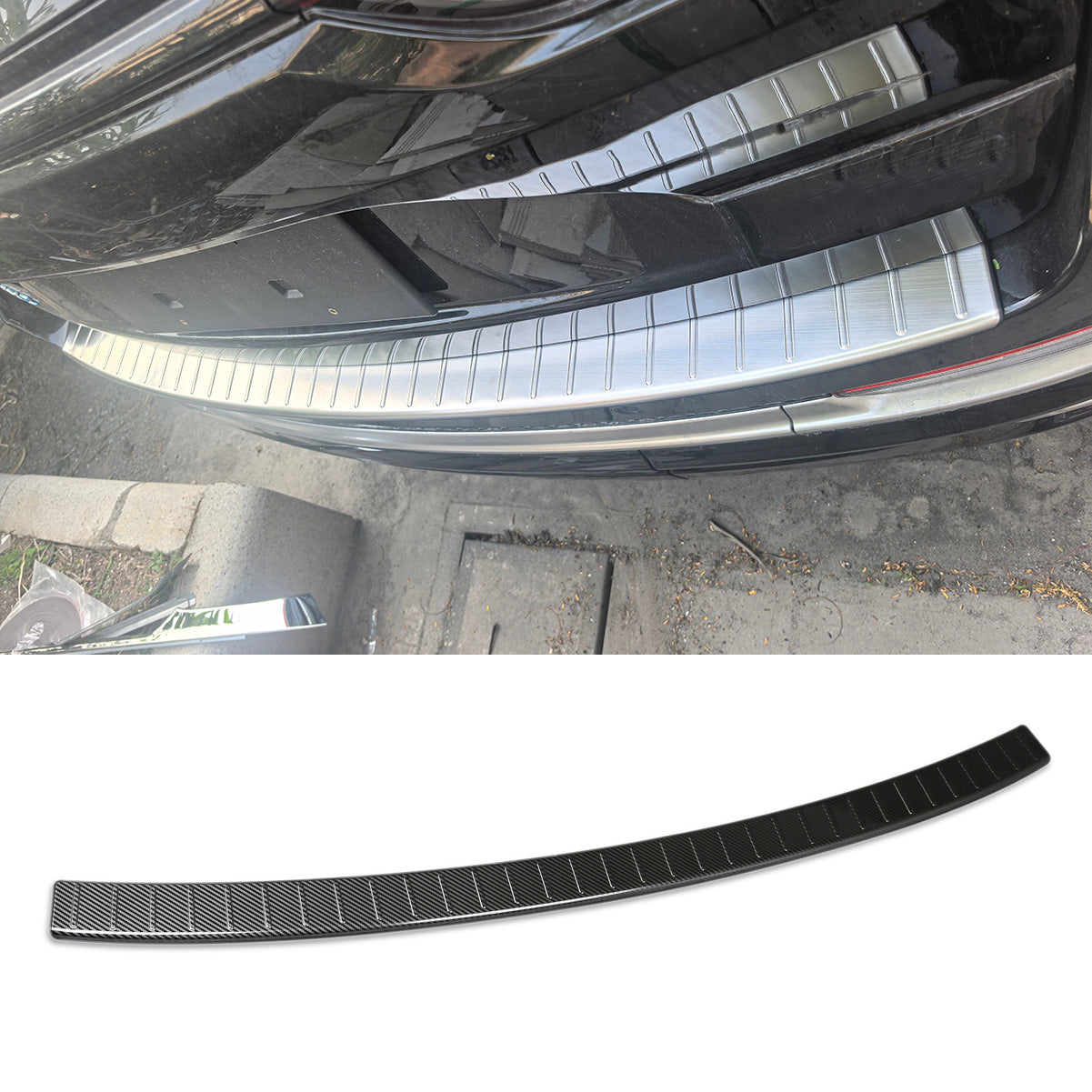 Fit for Jeep New Grand Cherokee 2024 2025 Rear Bumper Sill Plate Guard Cover Trim Stainless Steel