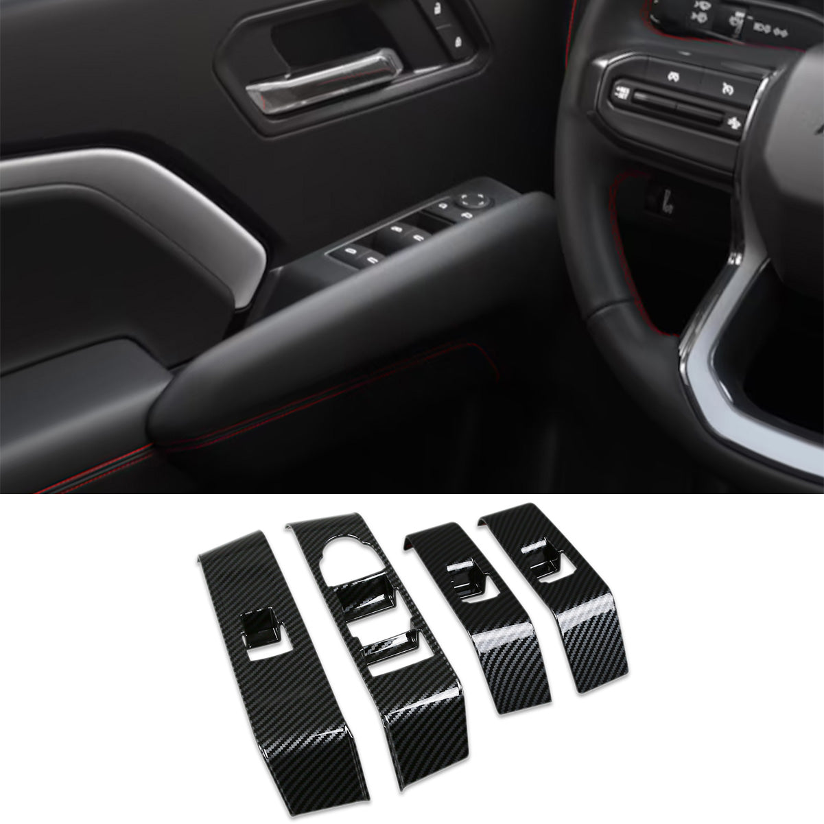 Fit For Chevrolet Chevy New Colorado 2024 2025 Interior Window Switch Console Panel Trims