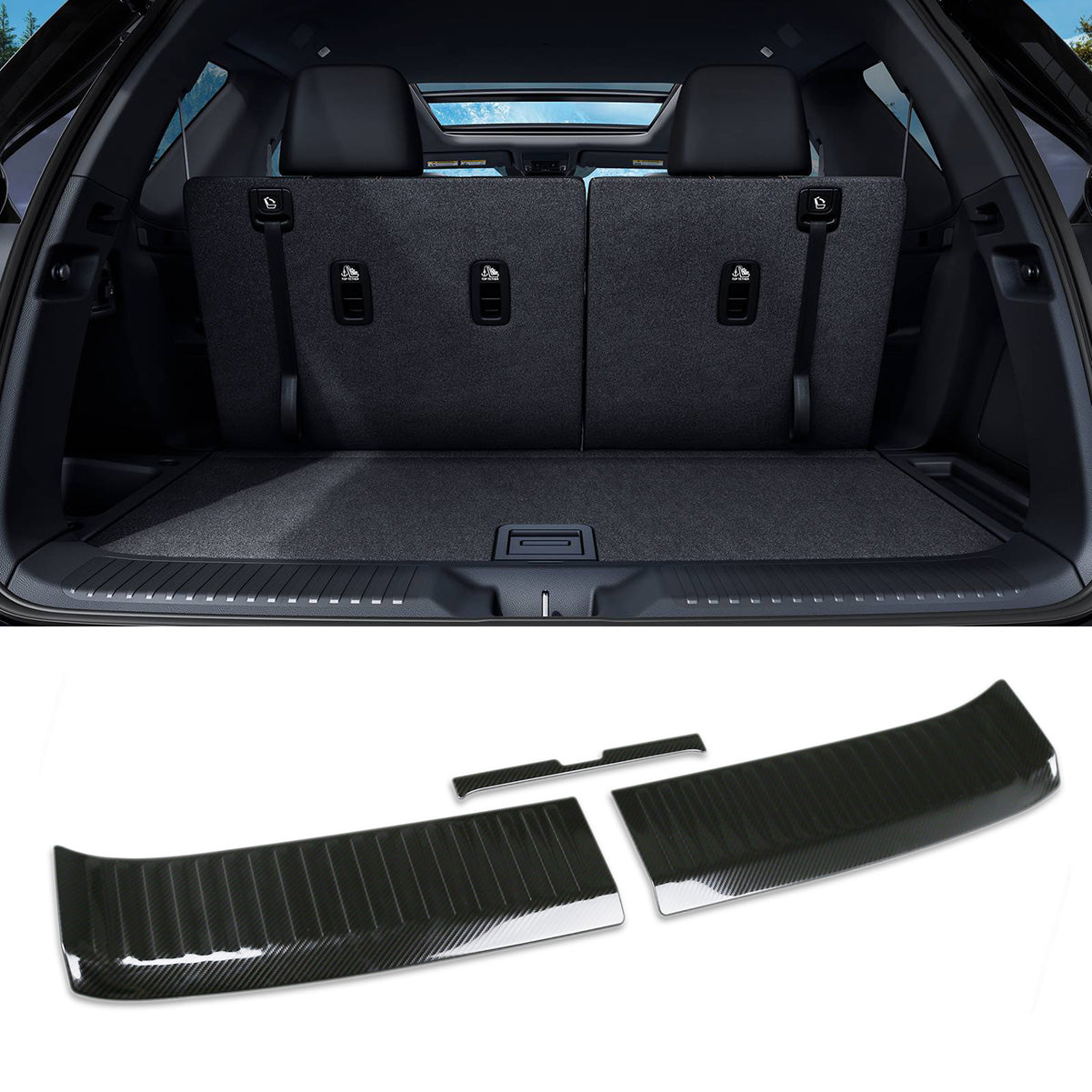 Fit for Honda New Pilot 2025 Rear Inside Bumper Sill Plate Guard Cover Trim Stainless Steel