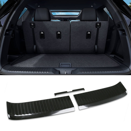 Fit for Honda Pilot 2025 2026 Rear Inside Bumper Sill Plate Guard Cover Trim - Stainless Steel