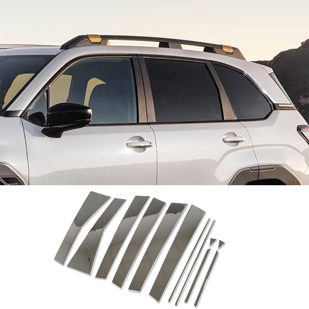 Fit for Subaru New Forester 2025 Window Pillar Molding Cover Trim Stainless Steel