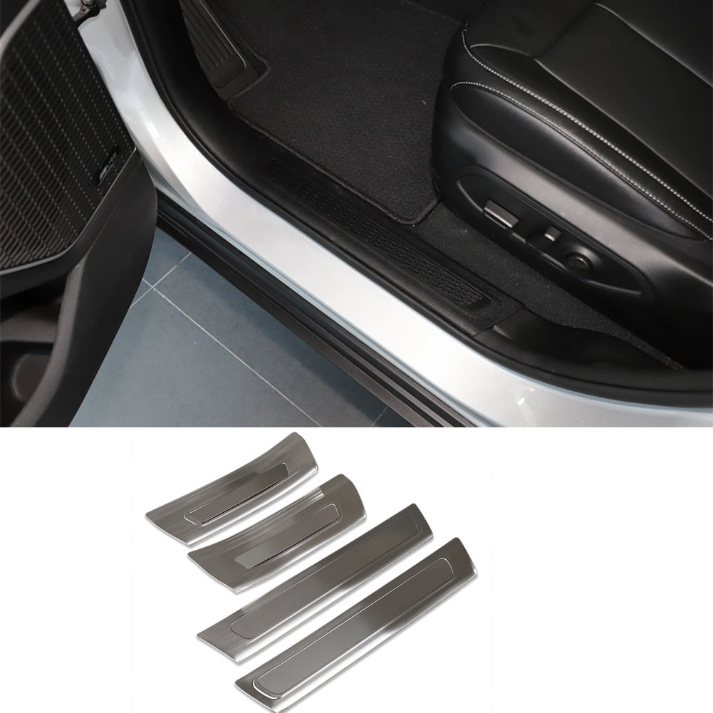 Fit for Jeep New Grand Cherokee 2024 2025 Inside Door Sill Scuff Plate Guard Cover Trims Stainless Steel