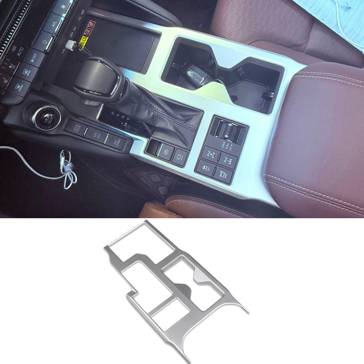 Fit for Toyota New Land Cruiser LC250 2024 2025 2026 Gear Shift Knob Console Panel Cover Trim
