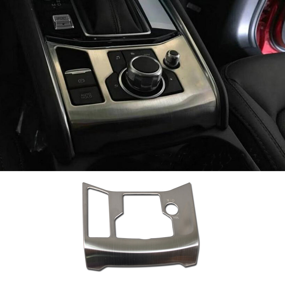 Fit For Mazda 2017 2018 2019 2020 2021 2022 2023 2024 2025 CX-5 CX5 Gear Shift Knob Console Media Panel Cover Trim Stainless steel
