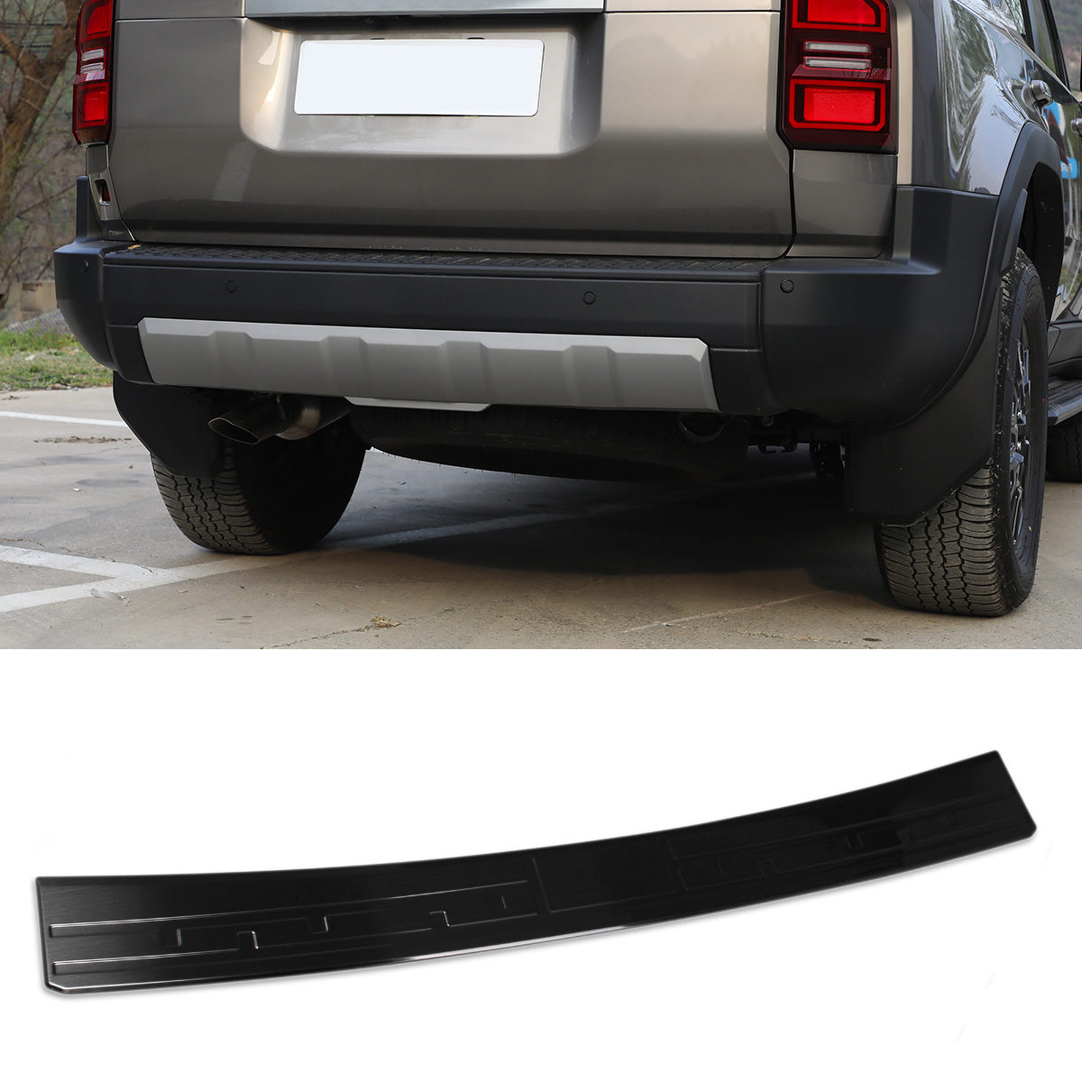 Fit for Toyota New Land Cruiser LC250 2024 2025 2026 Rear Outside Bumper Sill Plate Guard Trim