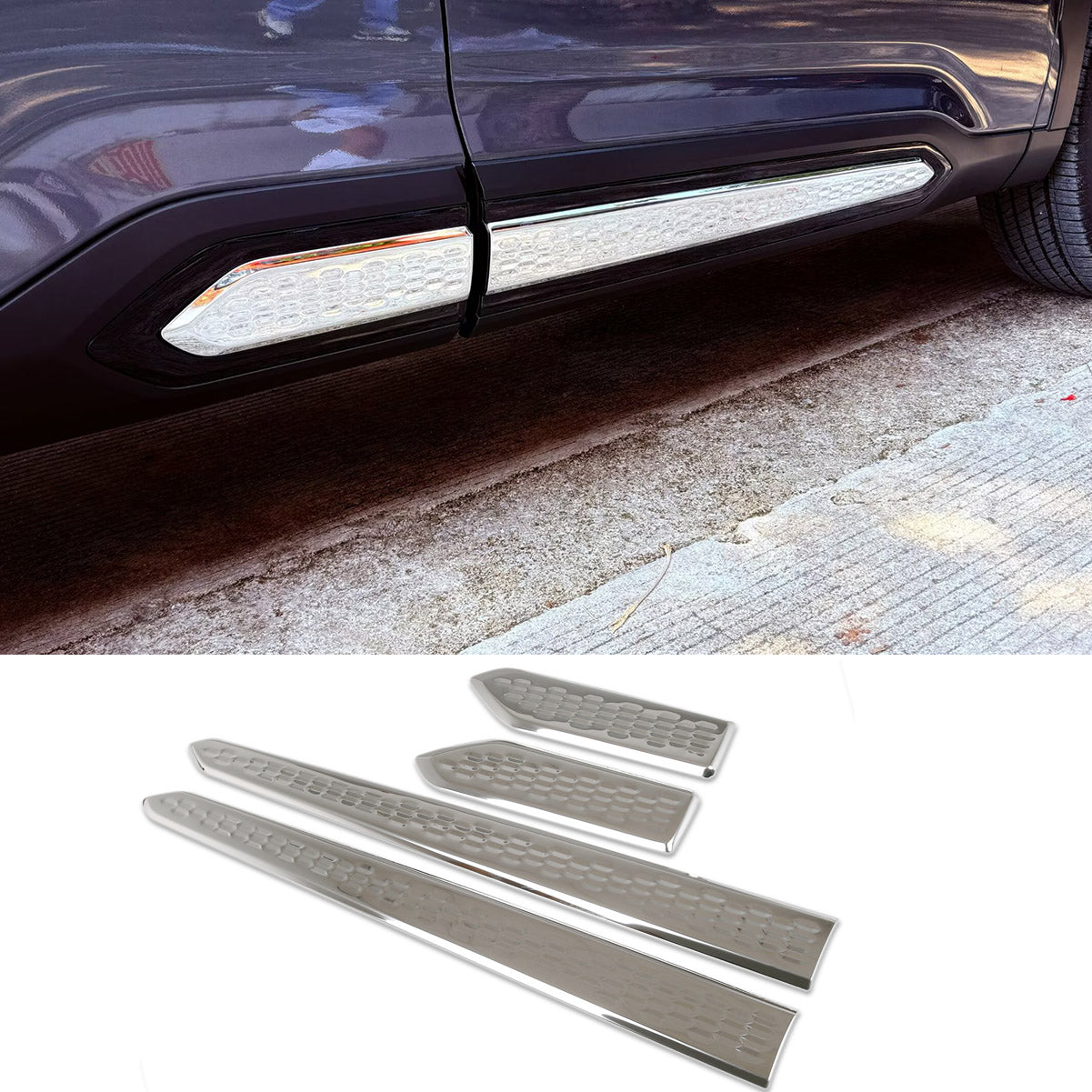 Fit for Subaru Forester 2025 Door Body Side Molding Cover Trims Stainless Steel