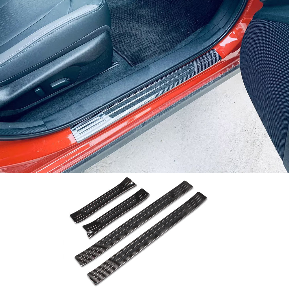 Fit for Subaru New Crosstrek 2024 Outside Door Sill Scuff Plate Guard Cover Trim Sport Style Stainless Steel