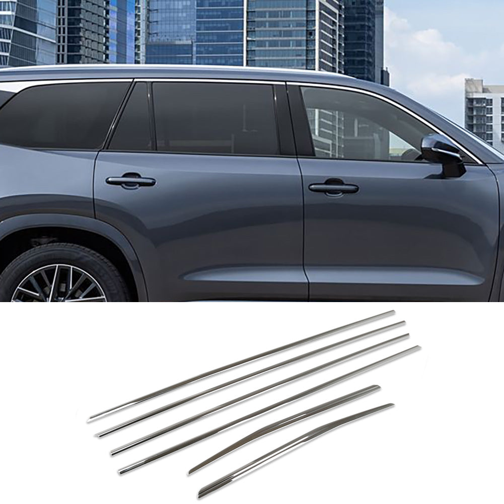 Fit for Lexus New TX350 TX 350/500h F SPORT/550h+ 2024 2025 2026 Lower Windows Frame Sill Molding Cover Trims Stainless Steel
