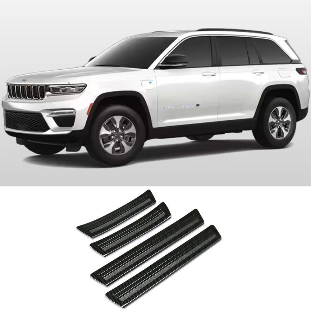Fit for Jeep New Grand Cherokee 2024 2025 Outside Door Sill Scuff Plate Guard Cover Trims Stainless Steel