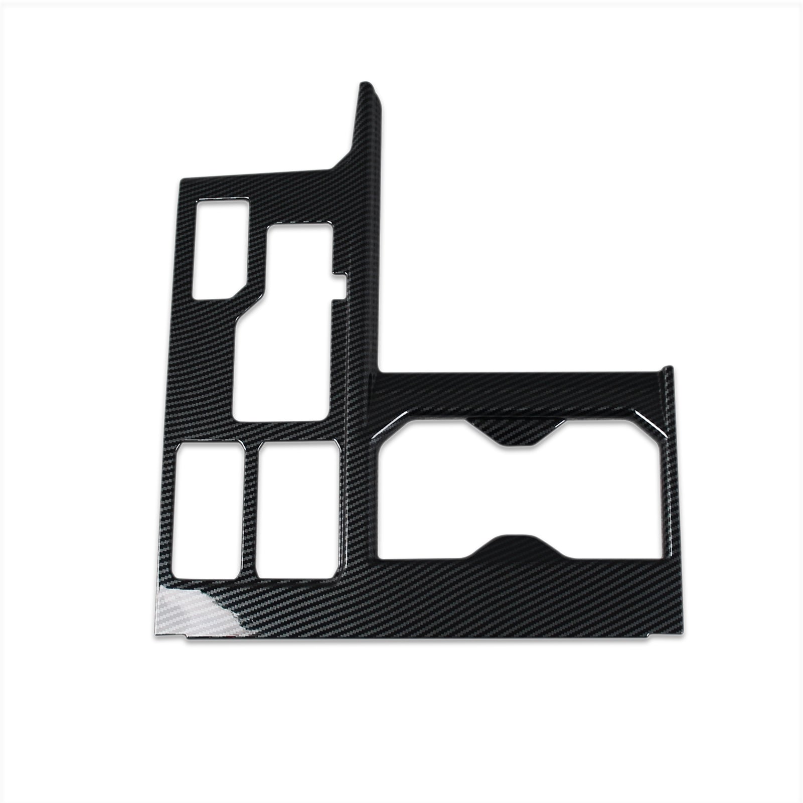 Toyota Tundra 2022 2023 Interior Front Console Gear Shift Panel Cover Cup Holder Trim Carbon Fiber Pattern