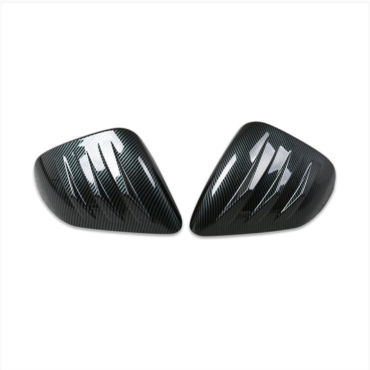 Fit for Ford New Mustang 2024 2025 Rear View Mirror Cover Trims Carbon Fiber Pattern
