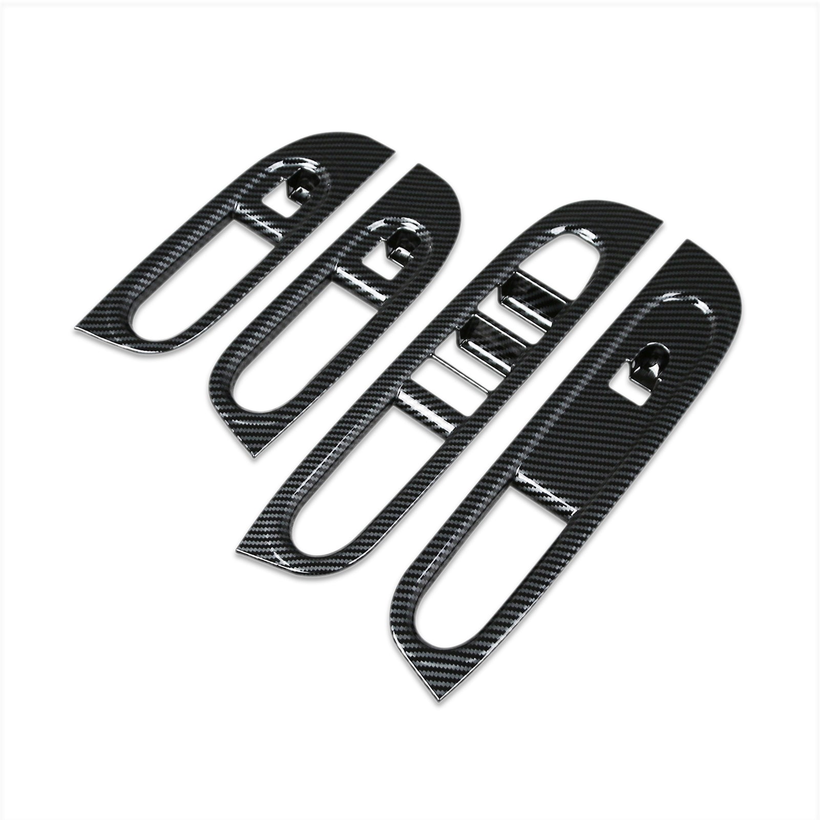 Fit for 2025 2026 New MINI Cooper/MINI Cooper S Interior Window Switch Plate Panel Cover Trims Carbon Fiber Pattern (for 4 Door Model)