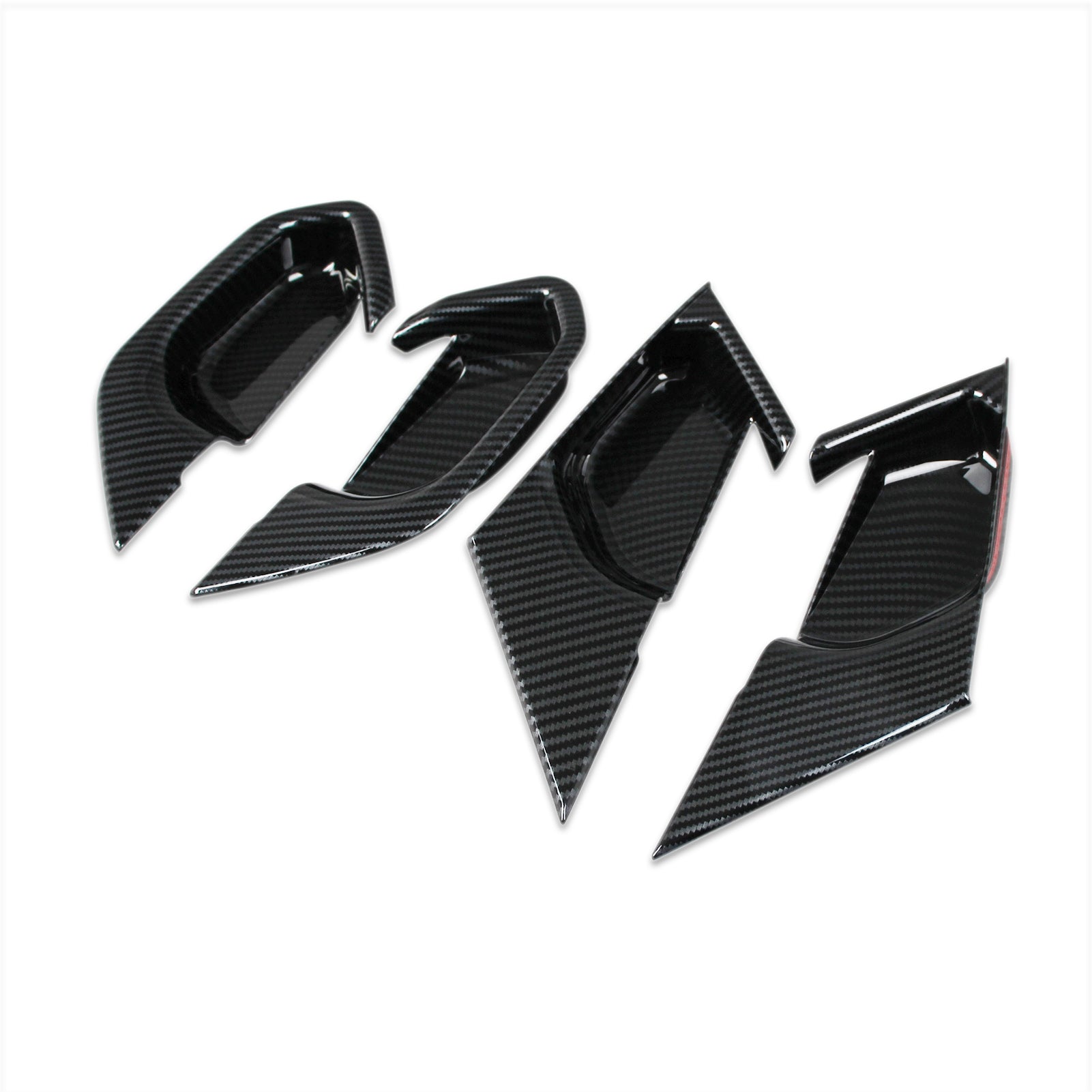 Fit for BMW 5 Series Sedan (G60) 530i 540i 2024 2025 Interior Door Handle Bowl Cover Trims Carbon Fiber Pattern