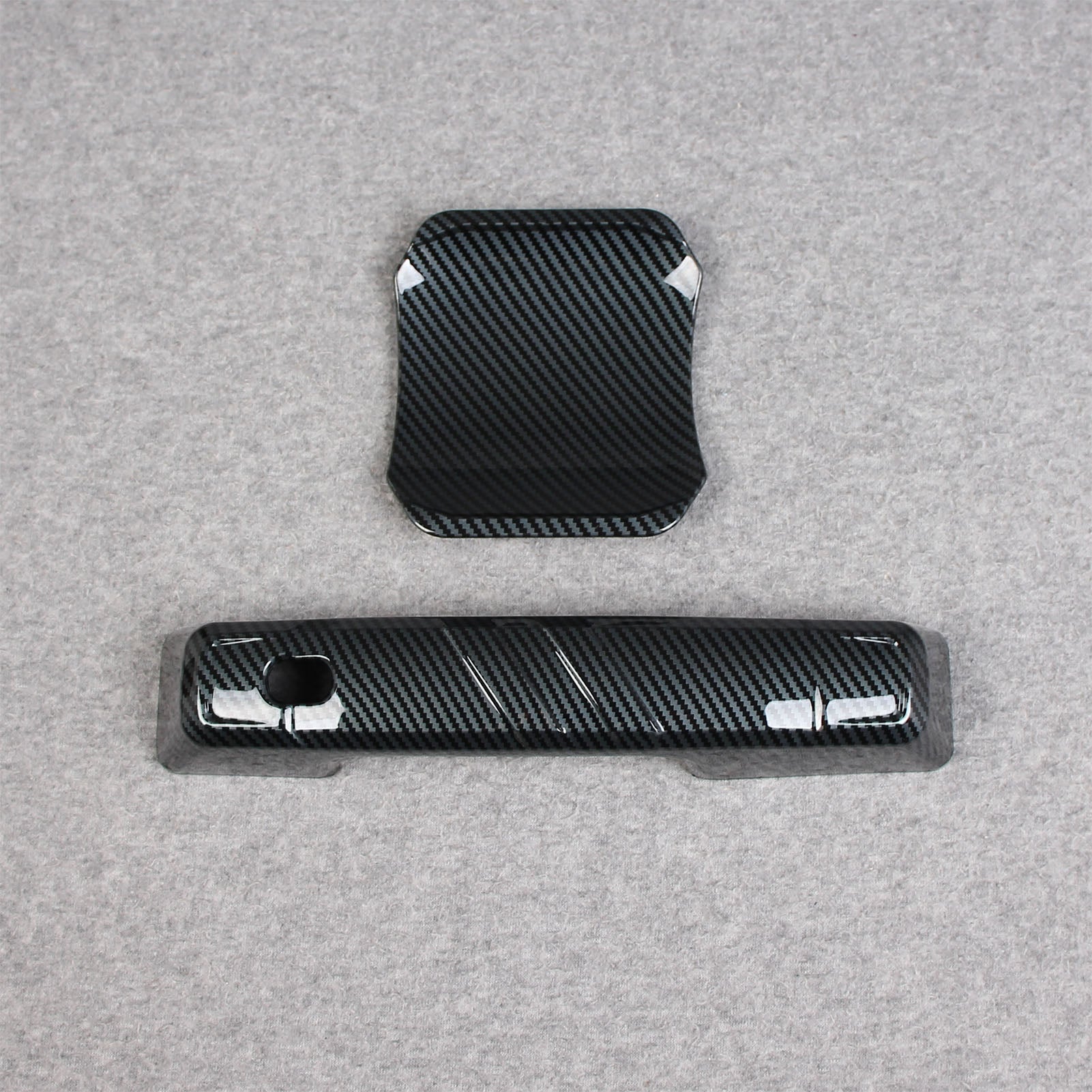 Fit for Ford Bronco 2023 2024 2025 Rear Door Handle Cover Bowl Handle Cover Trims Carbon Fiber Pattern