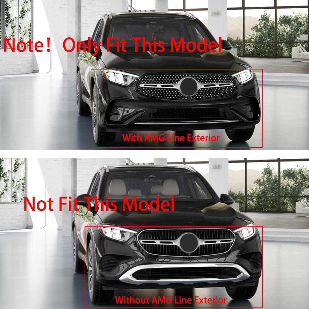 Fit for Mercedes-Benz GLC GLC300 X254 2023 2024 2025 2026 Front Fog Light Grill Mesh Cover Trims