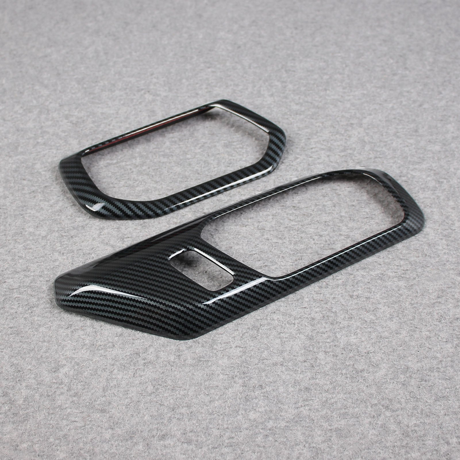 Fit Ford Bronco 2023 2024 2025 Interior Door Handle Bowl Cover Trims Carbon Fiber Pattern