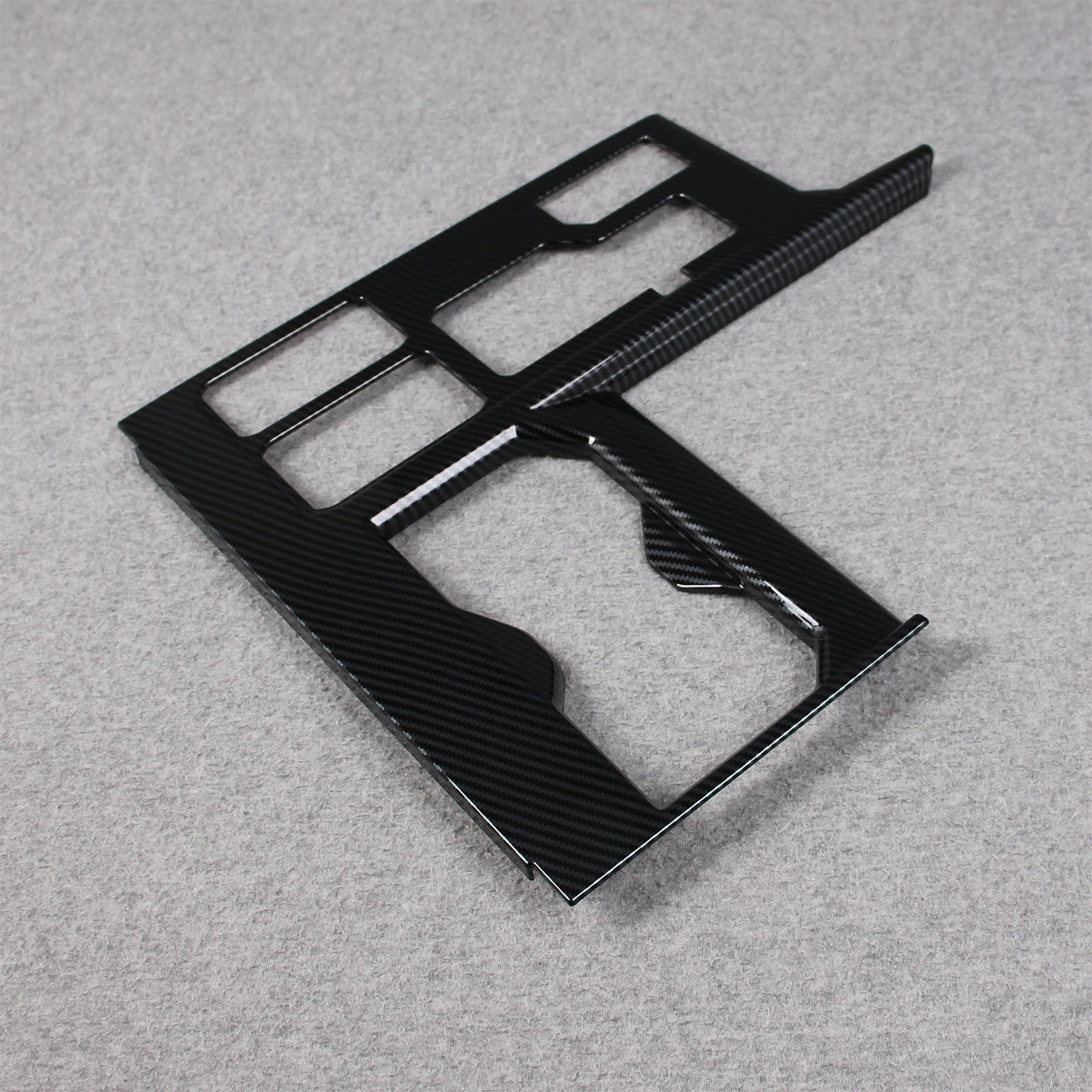 Toyota Tundra 2022 2023 Interior Front Console Gear Shift Panel Cover Cup Holder Trim Carbon Fiber Pattern