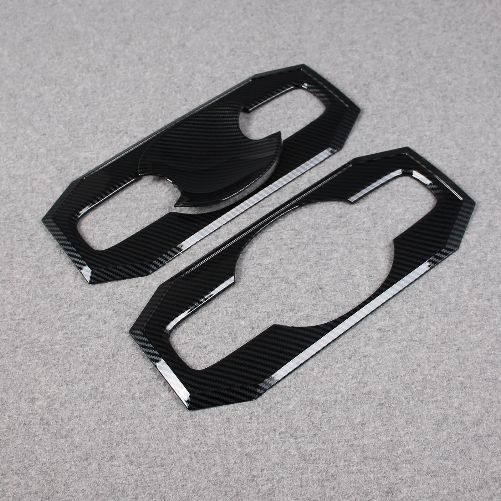 Toyota Tundra 2022 2023 Exterior Door Handle Bowl Cover Trims Carbon Fiber Pattern (Door Bowl Cover)