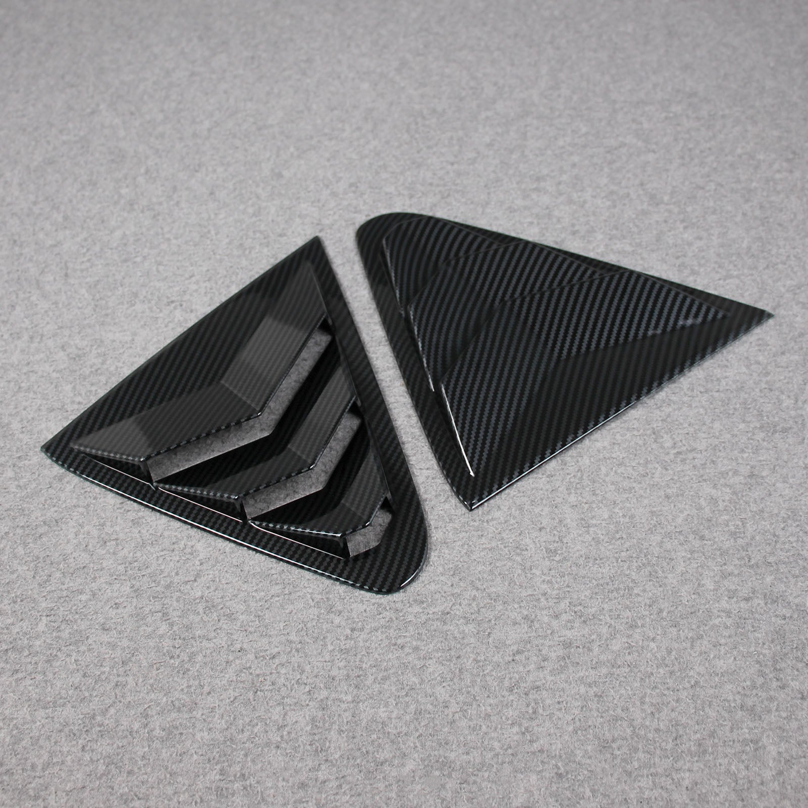 Fit for Subaru Crosstrek 2024 Rear Triangle Blind Window Dachspoiler Cover Trim Carbon Fiber Pattern