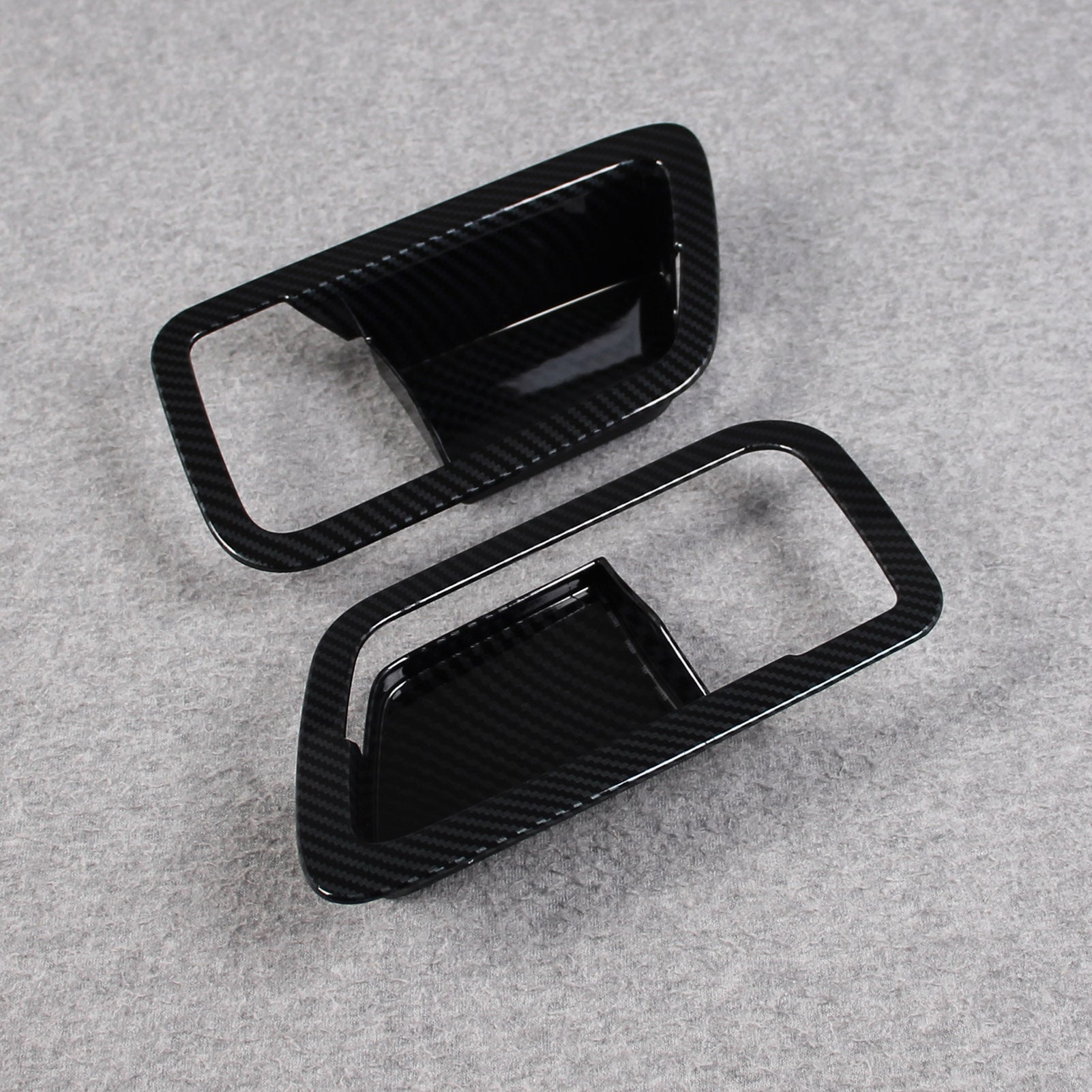 Toyota Tundra 2022 2023 Interior Door Handle Bowl Cover Trims Carbon Fiber Pattern