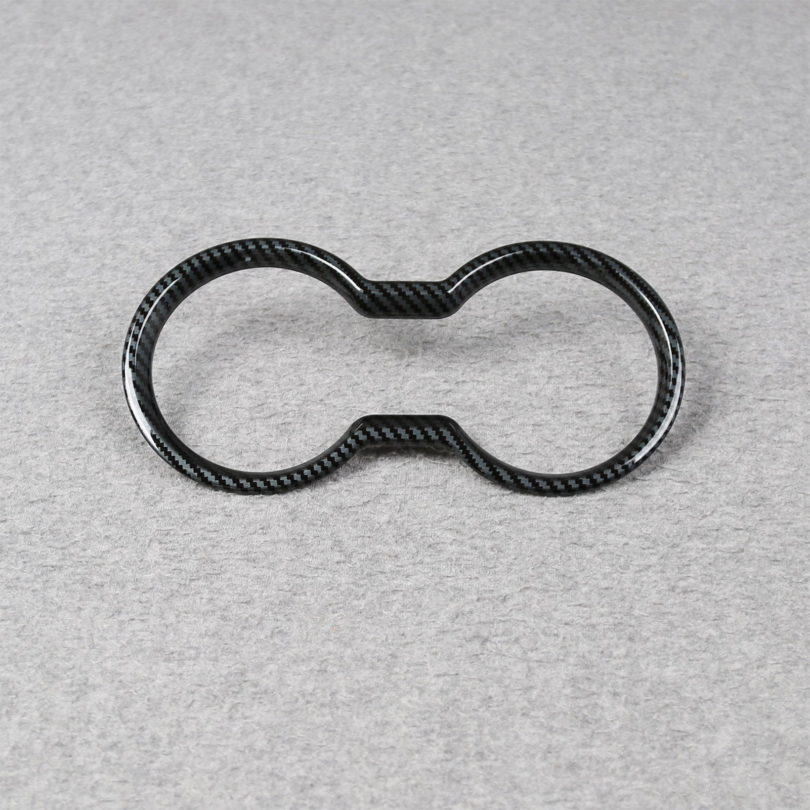Fit for Ford New Mustang 2024 2025 Front Console Cup Holder Cover Trim Carbon Fiber Pattern