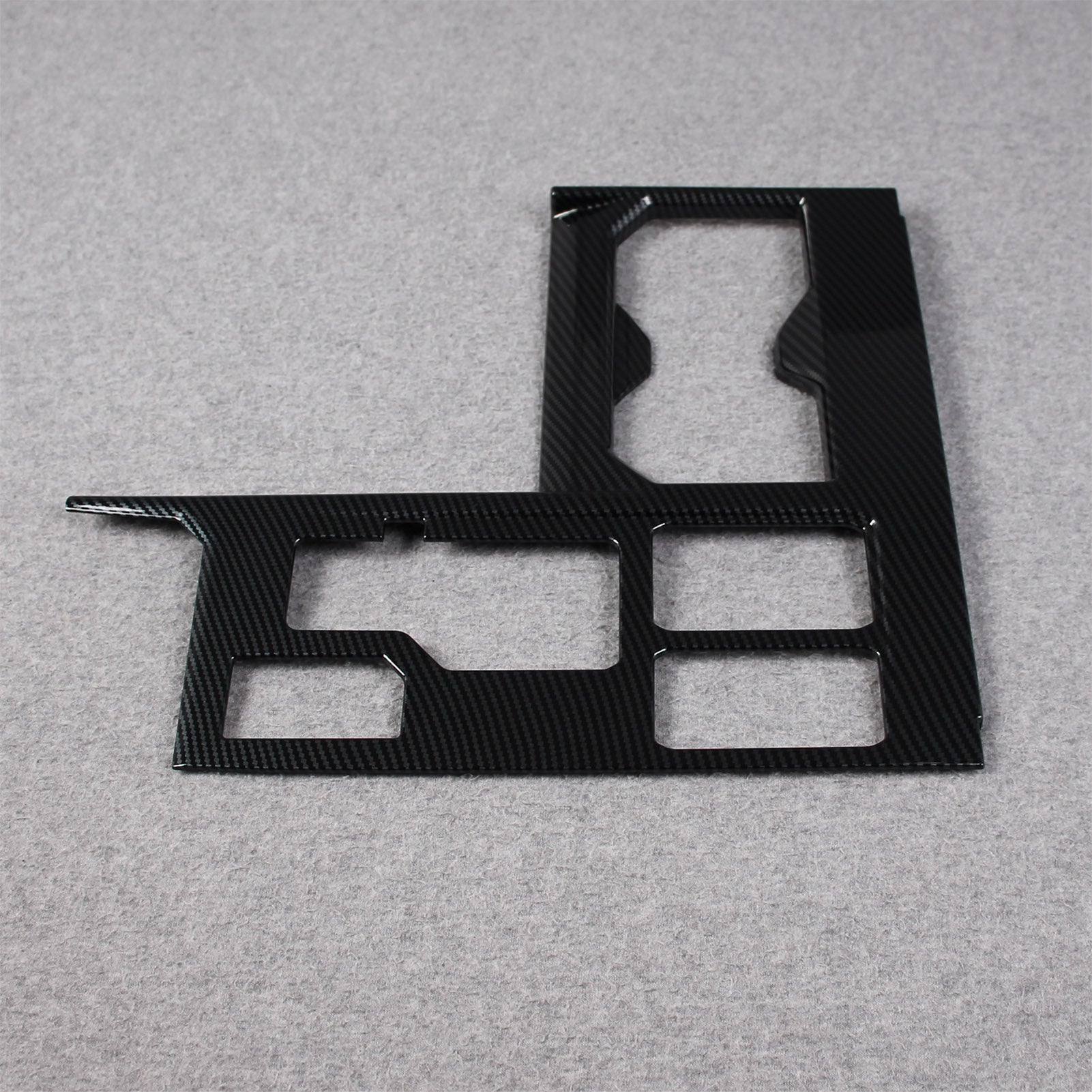 Toyota Tundra 2022 2023 Interior Front Console Gear Shift Panel Cover Cup Holder Trim Carbon Fiber Pattern