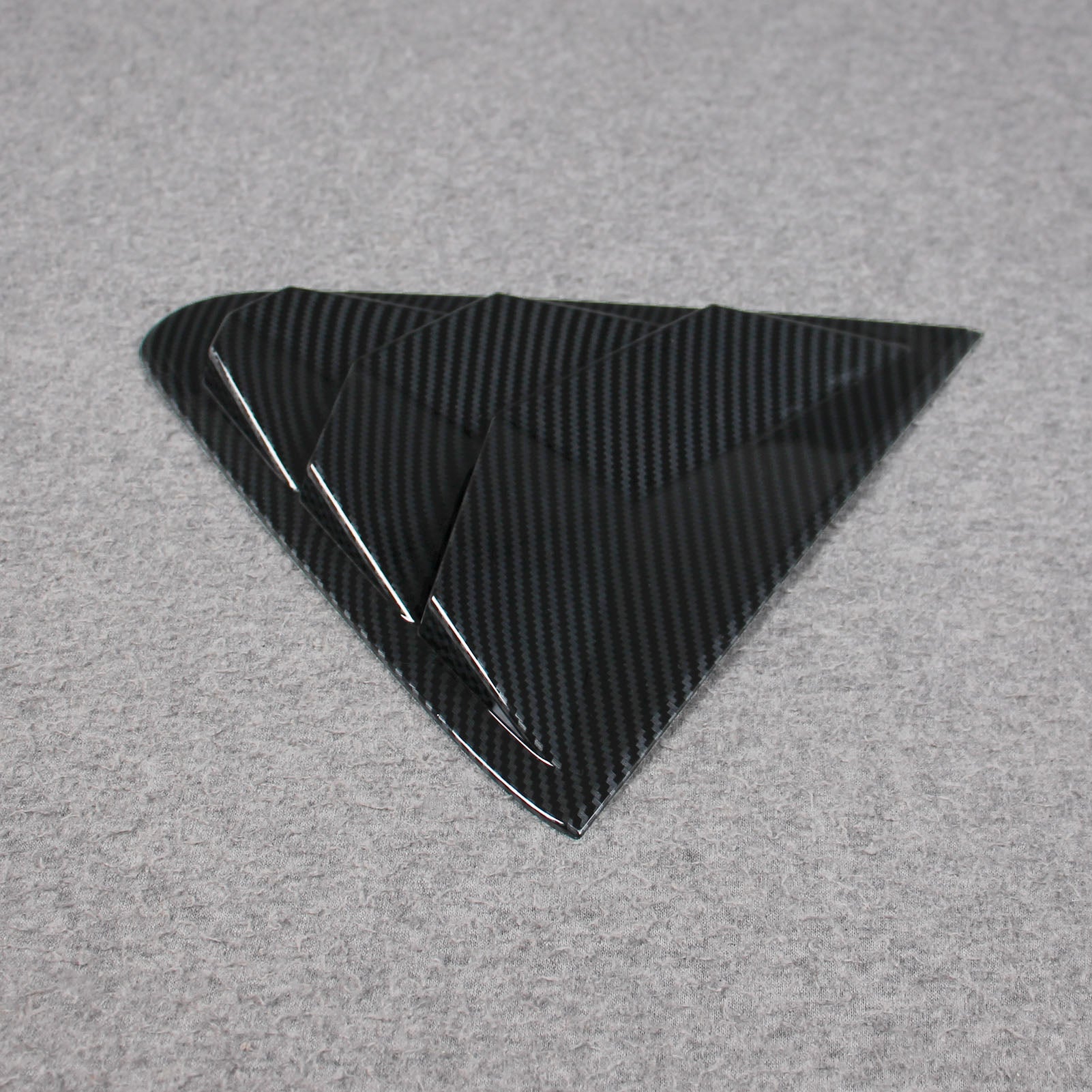 Fit for Subaru Crosstrek 2024 Rear Triangle Blind Window Dachspoiler Cover Trim Carbon Fiber Pattern