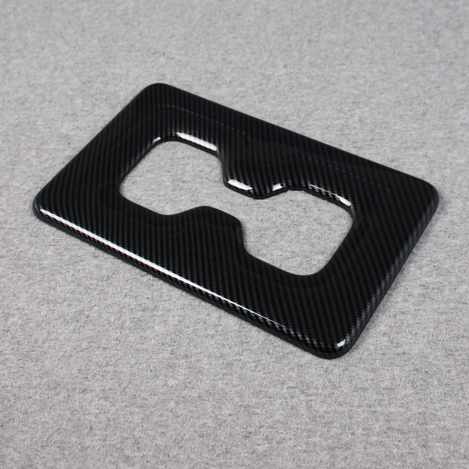 Mitsubishi New Outlander 2022 2023 Interior Rear Seat Cup Holder Cover Trim Carbon Fiber Pattern