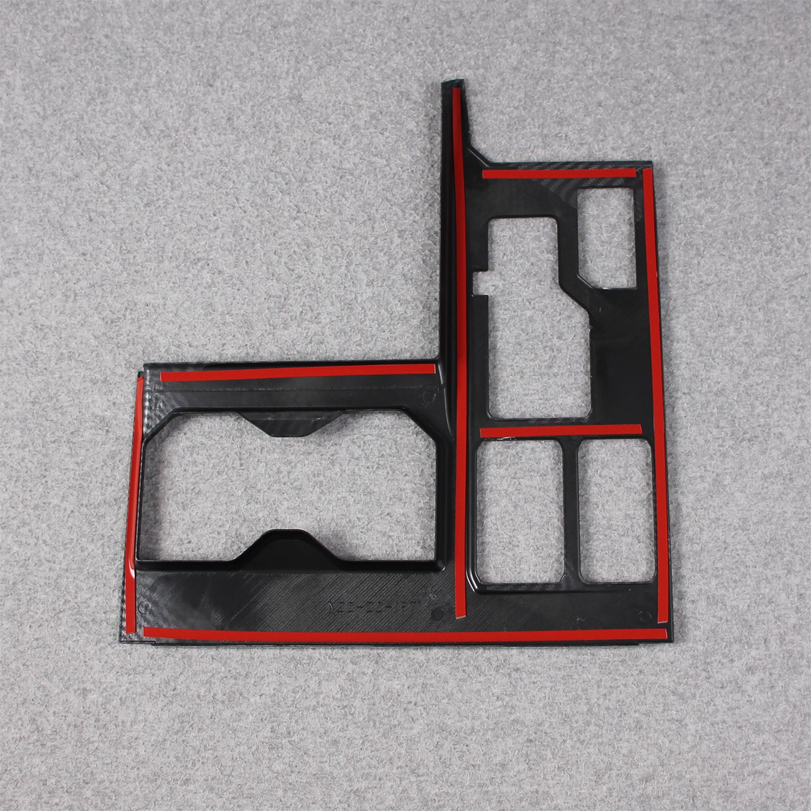 Toyota Tundra 2022 2023 Interior Front Console Gear Shift Panel Cover Cup Holder Trim Carbon Fiber Pattern